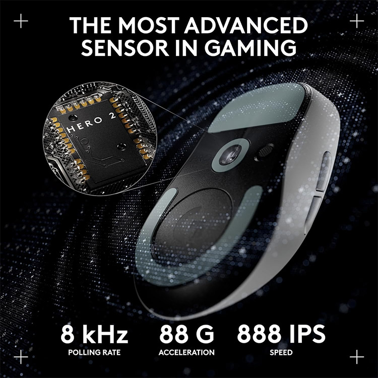 خرید موس Logitech G Pro X SUPERLIGHT 2 DEX - بی‌سیم - سفید